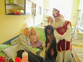 Mikuláš dětem popřál hlavně rychlé uzdravení.